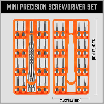 33 PC PRECISION SCREWDRIVER BITS PHILIP FLAT SLOTTED TORx HEx