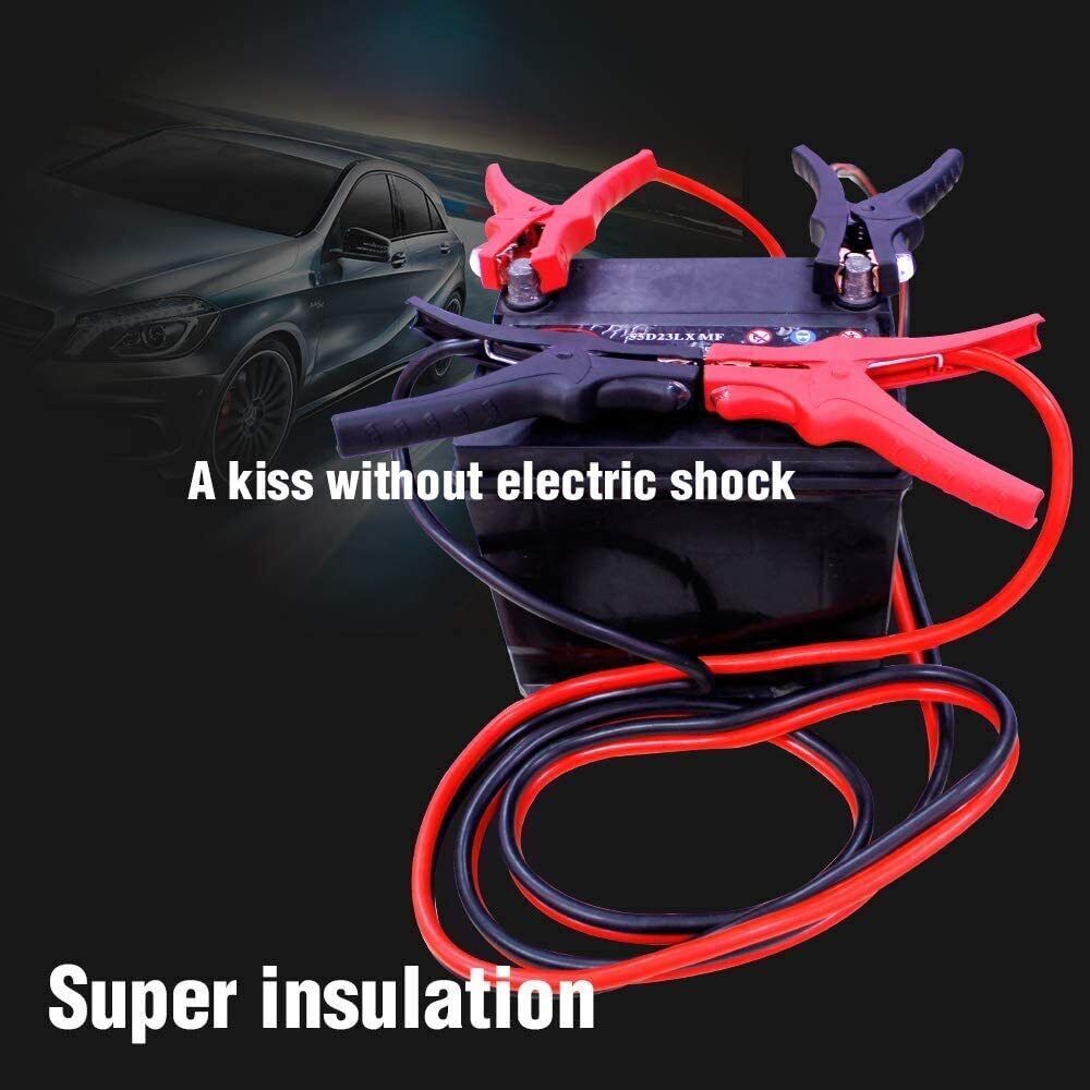 12FT Jumper Leads 3000AMP Heavy-Duty Booster Cables Reverse Polarity Protection