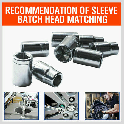 8Pack Metric Socket 1/2" Drive 11MM - 19MM For Wrench