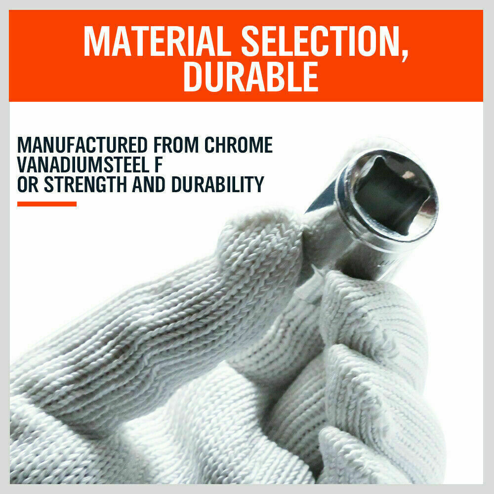 8Pack Metric Socket 1/2" Drive 11MM - 19MM For Wrench