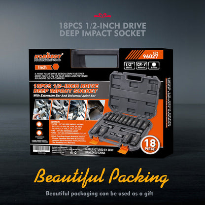 18Pack Deep Impact Socket Imperial / SAE Extension Flexible Adaptor