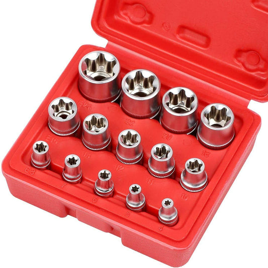 14Pack E Torx Socket Female Start Bit External Hex Torque