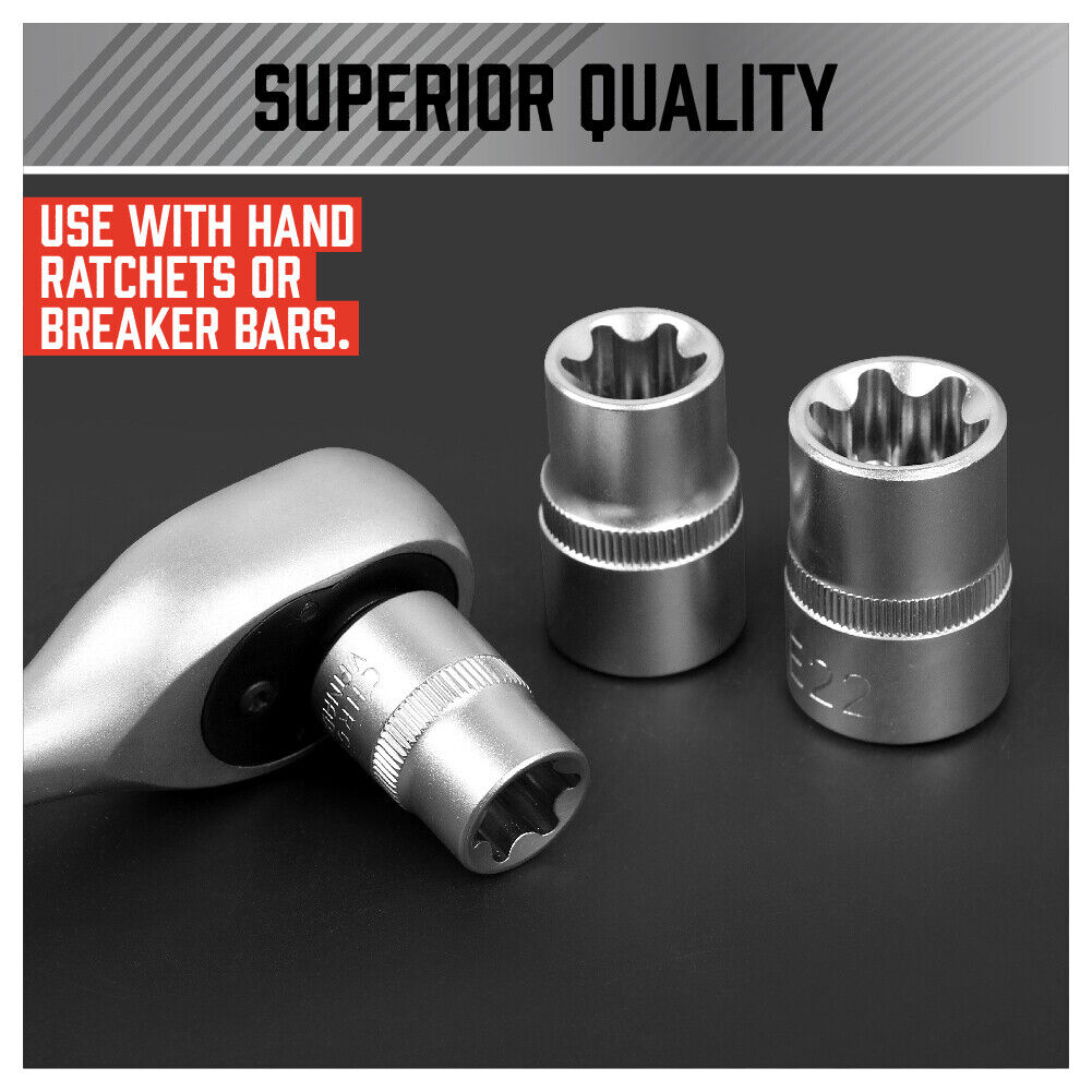 14Pack E Torx Socket Female Start Bit External Hex Torque