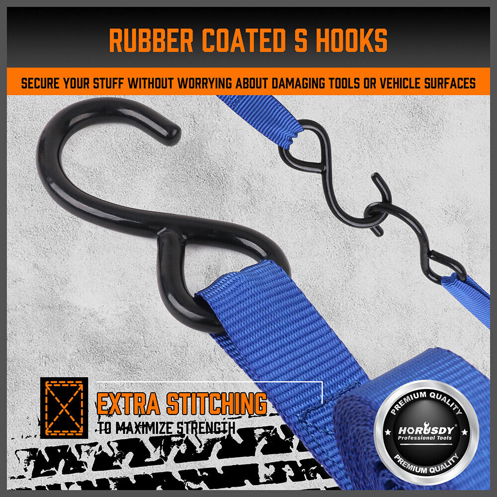 10Packs Ratchet Tie Down Straps 997KG 4.5M Trucks Trailer Strap