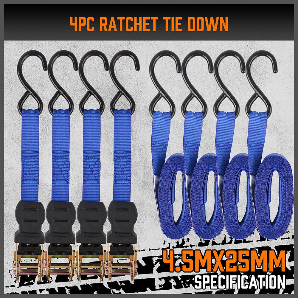 10Packs Ratchet Tie Down Straps 997KG 4.5M Trucks Trailer Strap