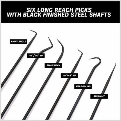 6Pack Extra Long Pick and Hook O Ring Seal Puller