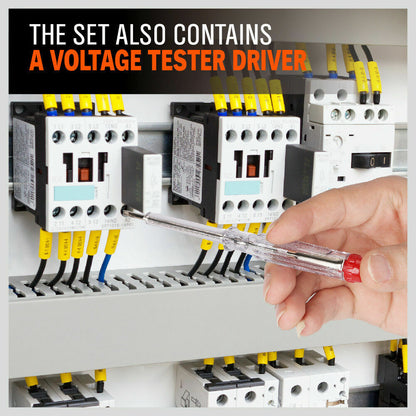 8Pack Insulated Screwdriver Magnetic Slotted Phillips Electricians With Case