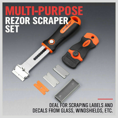 2Pack Putty Knife Multi-Purpose Scraper Spare Blades Paint Seal Remover