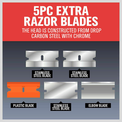 2Pack Putty Knife Multi-Purpose Scraper Spare Blades Paint Seal Remover