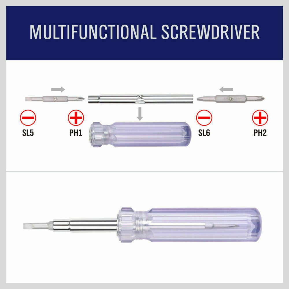12Pack Screwdriver Double Sided Screw Driver Bit Stubby Repair Tool