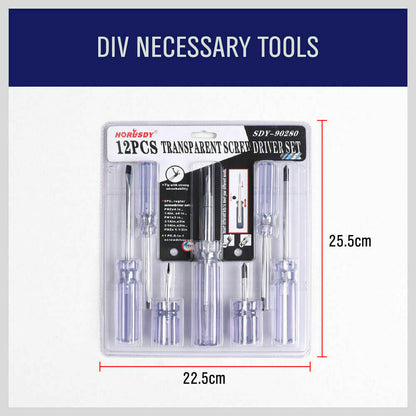 12Pack Screwdriver Double Sided Screw Driver Bit Stubby Repair Tool