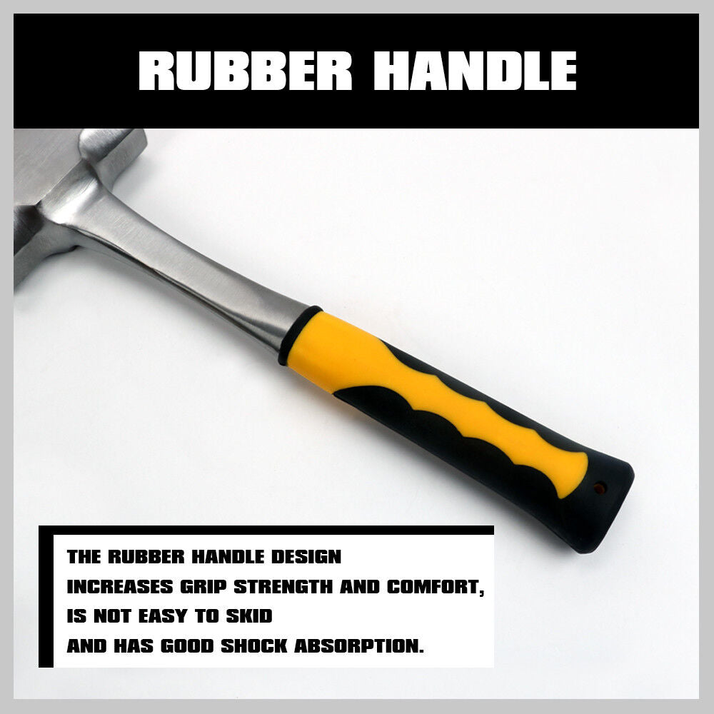 2LB+3LB Steel Hammer Double Octagonal Heavy-Duty Solid Forged Rubber Grip