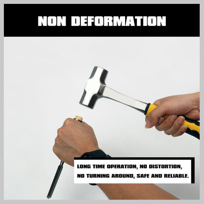 2LB+3LB Steel Hammer Double Octagonal Heavy-Duty Solid Forged Rubber Grip