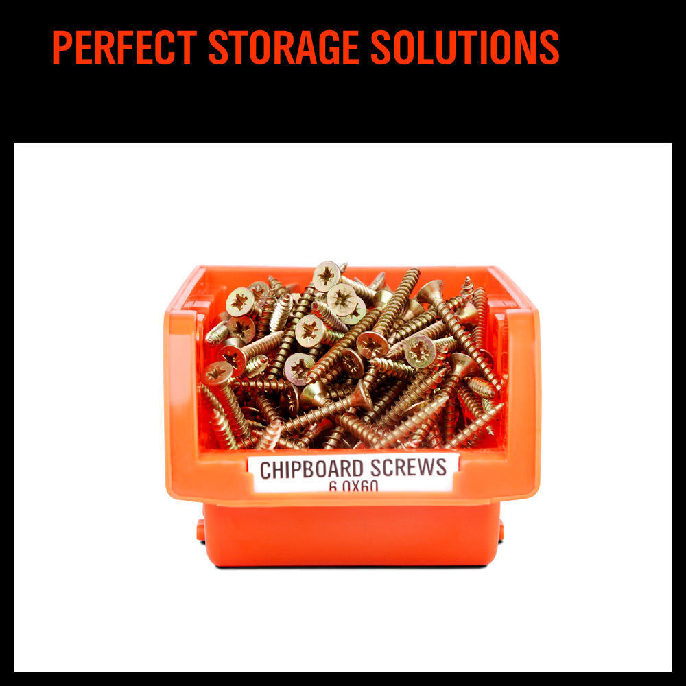 NEW 8 PC Wall Mounted Storage Bins Rack Nuts Bolts