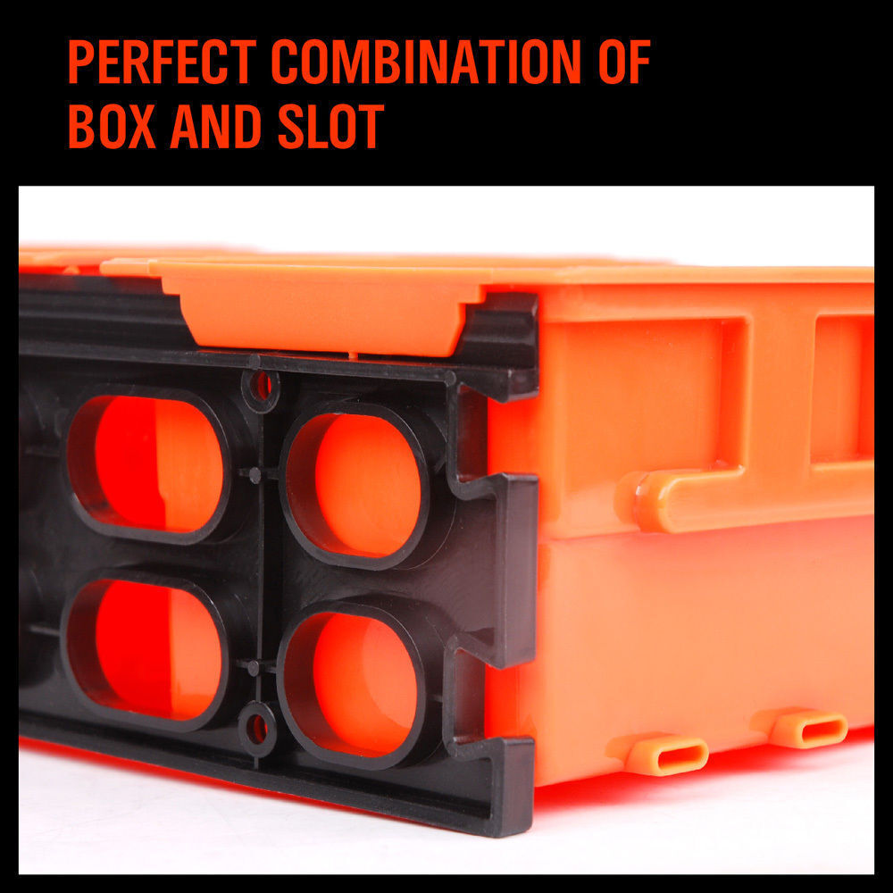 NEW 8 PC Wall Mounted Storage Bins Rack Nuts Bolts
