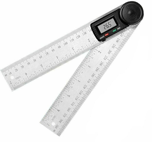 200mm Digital Angle Finder Ruler Protractor Measure Meter Stainless Steel