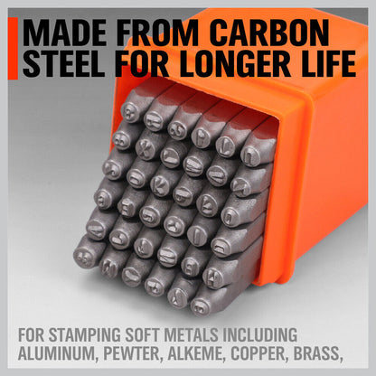 37Packs Letter Number Stamp Punch DIY Hardened Ball Bearing Steel