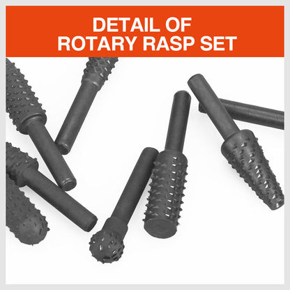 10Pack Rotary Bits Router Drill Bit Burr Wood Rasp File
