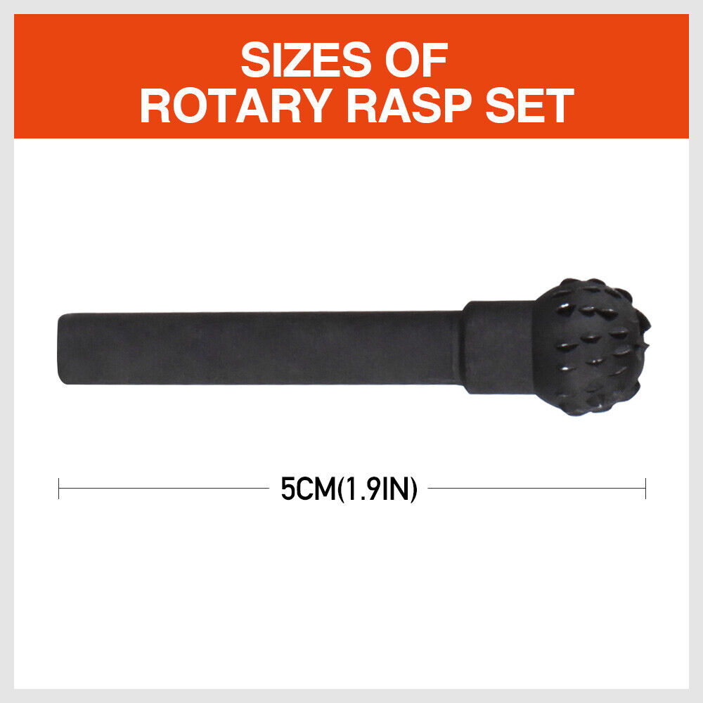 10Pack Rotary Bits Router Drill Bit Burr Wood Rasp File