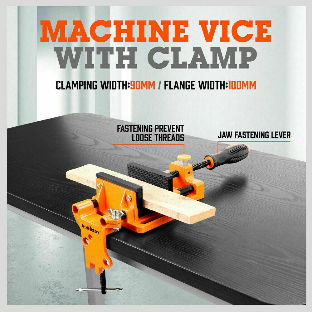 90mm Drill Press Bench Vice Quick Release Clamp Jaw Soft