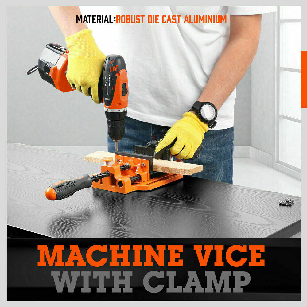 90mm Drill Press Bench Vice Quick Release Clamp Jaw Soft