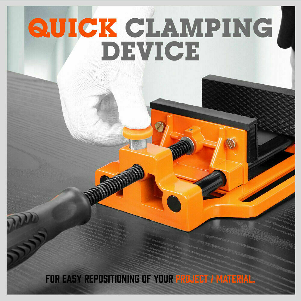 90mm Drill Press Bench Vice Quick Release Clamp Jaw Soft