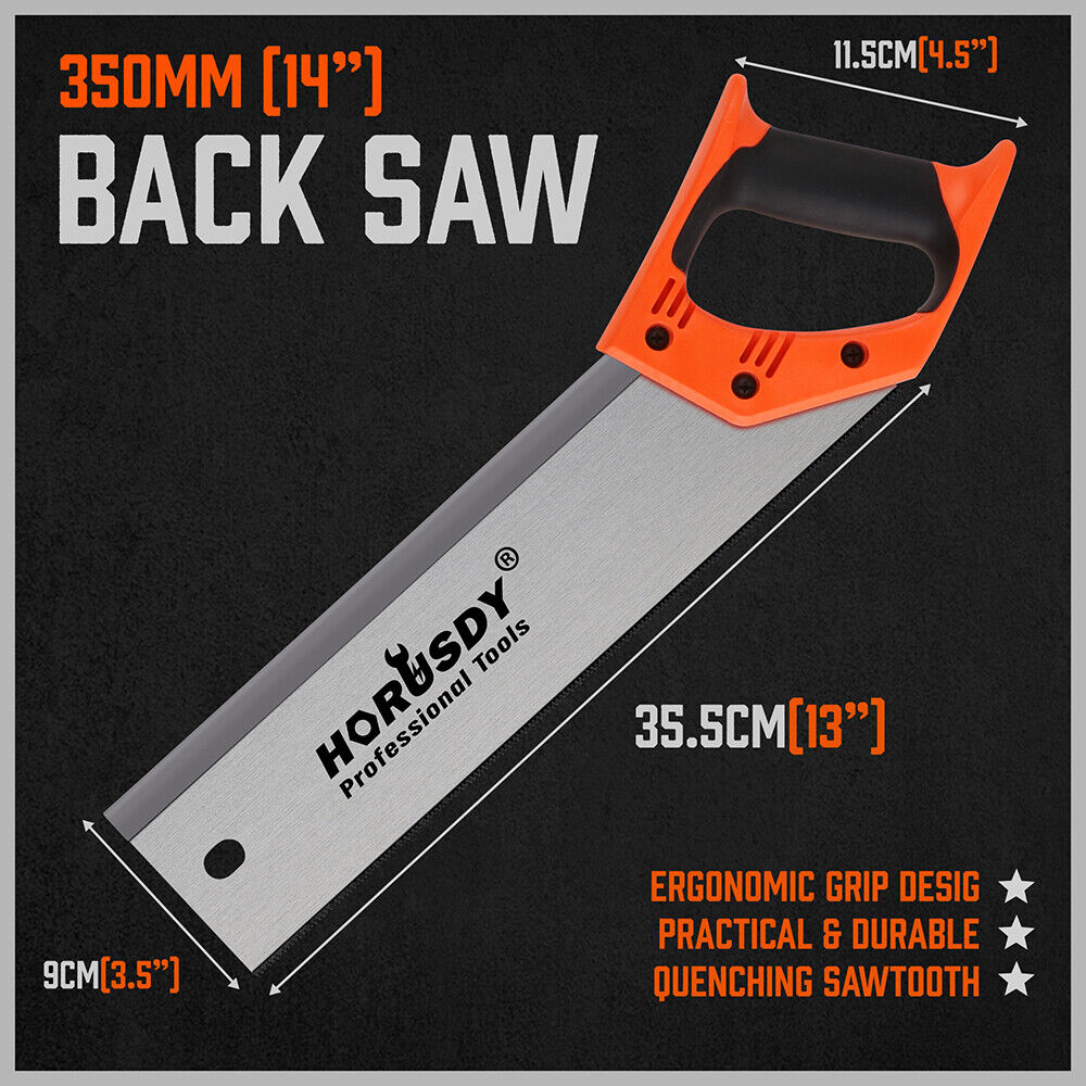 14" Back Saw Wood Hand Saw Woodworking Timber Plastic Cutting