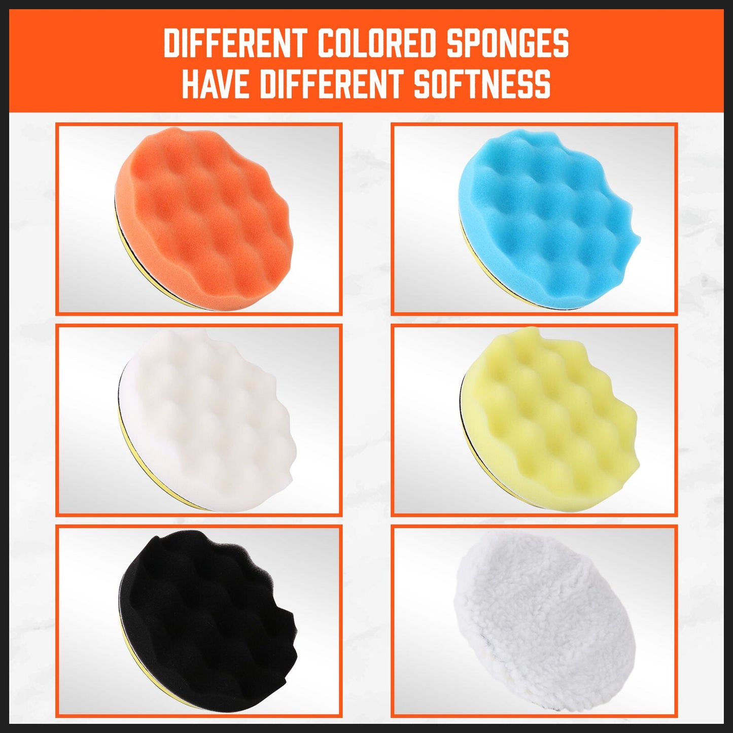 11Pack 6" Buffing Waxing Polishing Pads Sponge Pad For Car