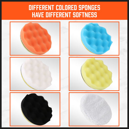 11Pack 6" Buffing Waxing Polishing Pads Sponge Pad For Car