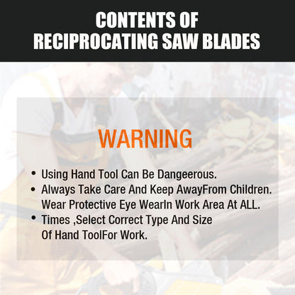 10Pack Reciprocating Saw Blades For Wood Metal Timber Demolition Cutting