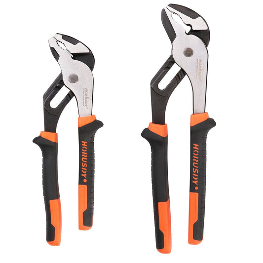 2Pack Groove Joint Pliers 8 & 10-inch Multi Grip Non-Slip