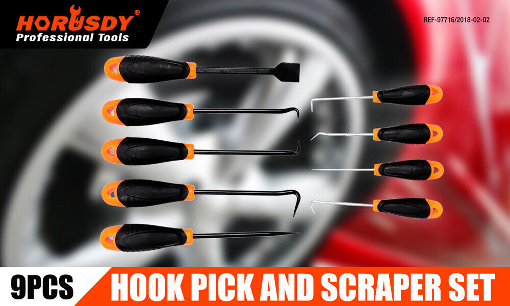 9pc Hook and Pick Tool Scraper ,Large Full & Small