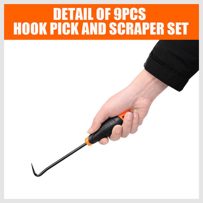 9pc Hook and Pick Tool Scraper ,Large Full & Small