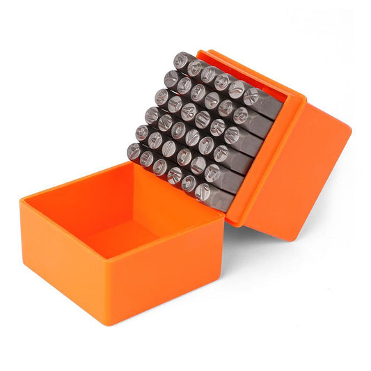 36Pack 6mm Number & Capital Letter Stamp Punches Metal Plastic