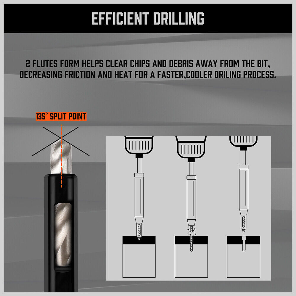 14Pack Self-Centering Hinge Tapper Core Drill Bit Center Drill 1/4"