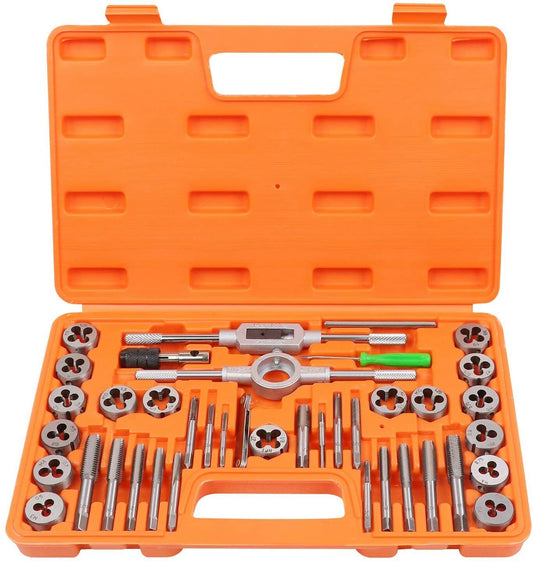 40Pack Tap And Die Imperial SAE Screw Screwdriver Thread Drill