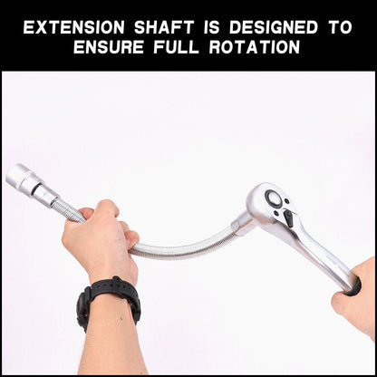 3PC Flexible Socket Extension Bars Shaft 1/2" 1/4" 3/8" Drive