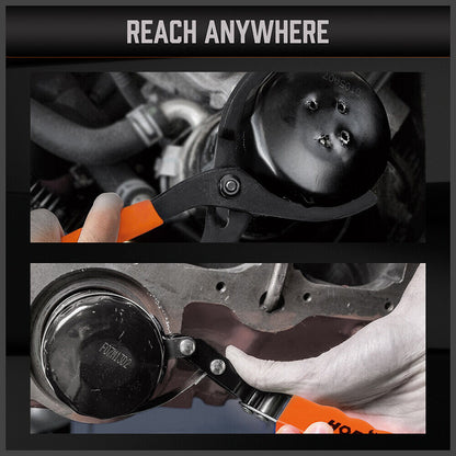 5Pack Oil Filter Wrench Swivel Grip Steel Belt Spanner Universal