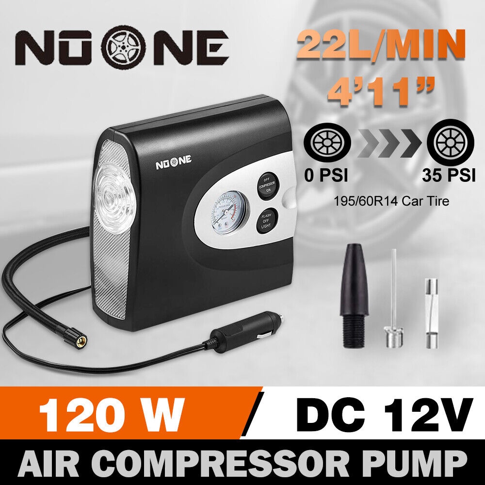 NOONE 3 IN 1 Air Compressor tyre Inflator 12V Portable