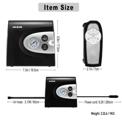 NOONE 3 IN 1 Air Compressor tyre Inflator 12V Portable