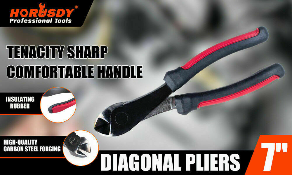 7" Flush Side Cutter Diagonal Cut Pliers Plastic Nippers Cutting