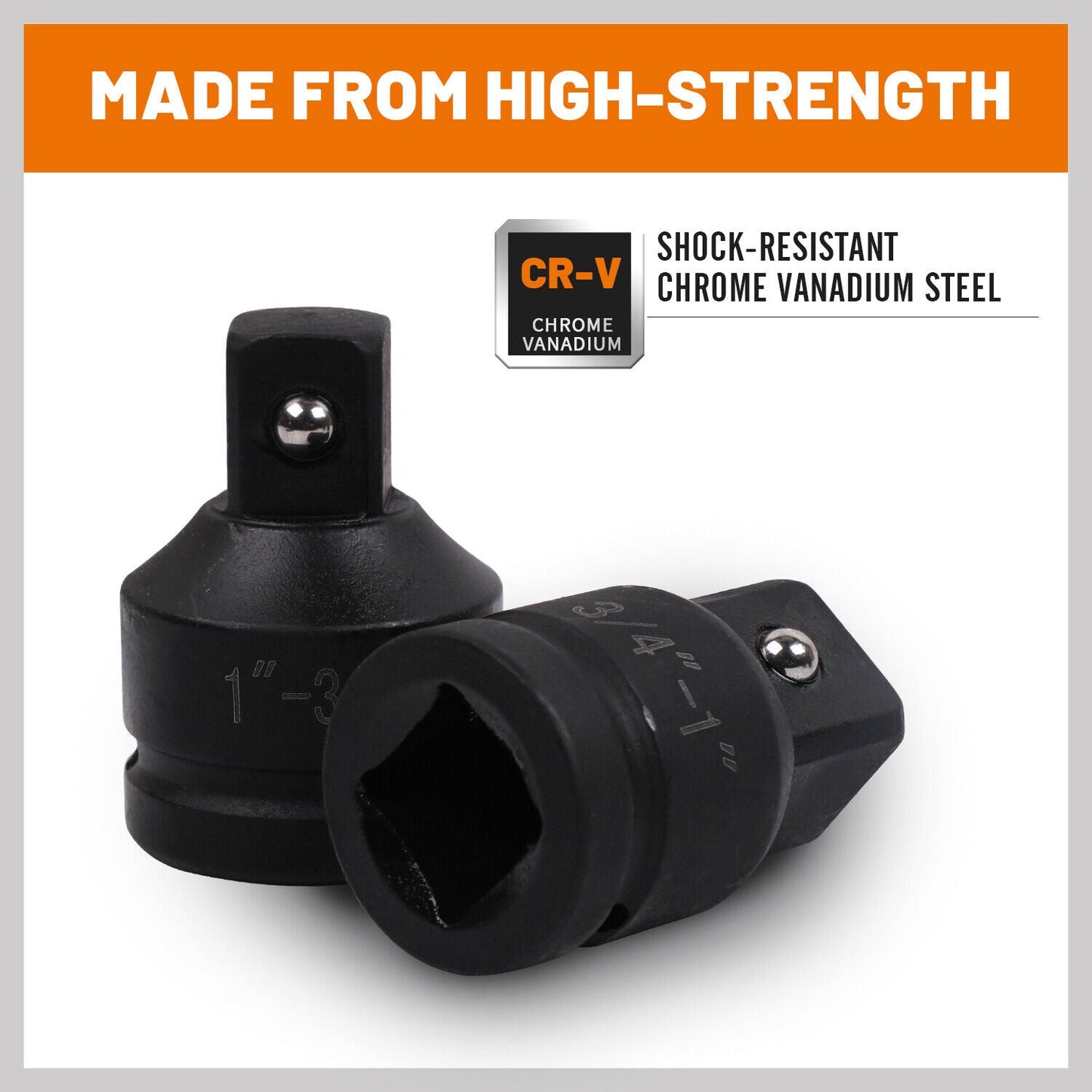 8Pack Impact Socket Reducer Heavy-Duty Adaptor For Ratchet Wrench With