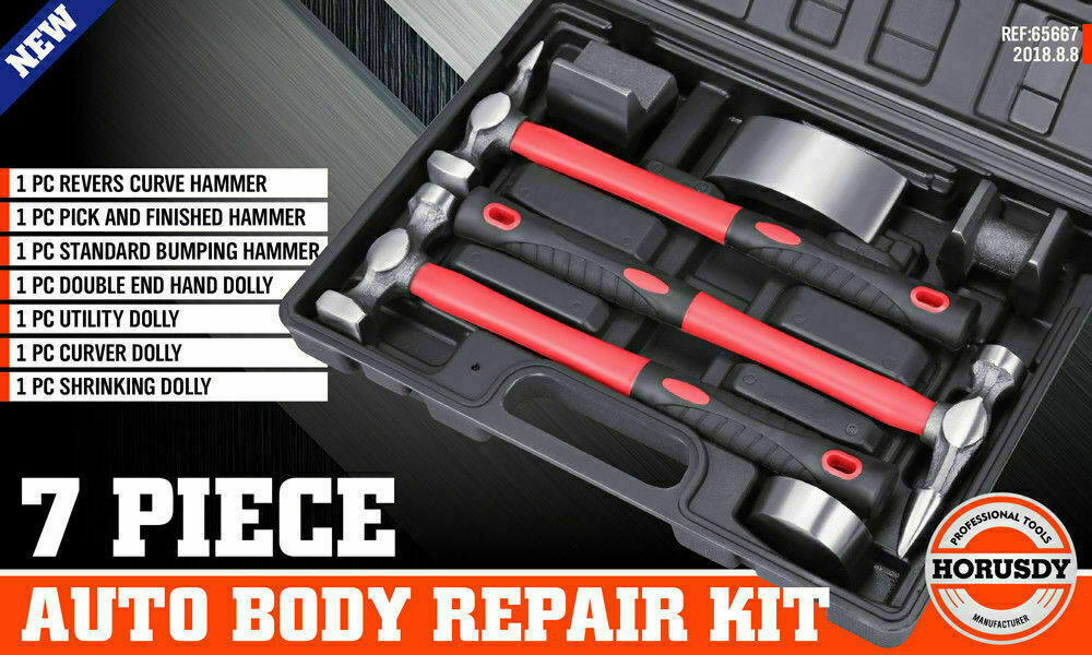 7Pack Car Body Repair Hammer & Dolly Auto Panel Beating