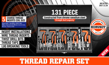 131Pack Metric Thread Repair HSS Drill Helicoil Heli Coil Tap