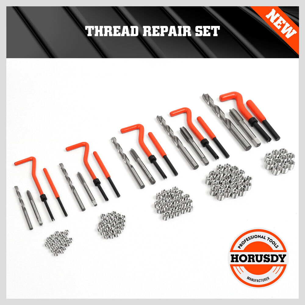 131Pack Metric Thread Repair HSS Drill Helicoil Heli Coil Tap