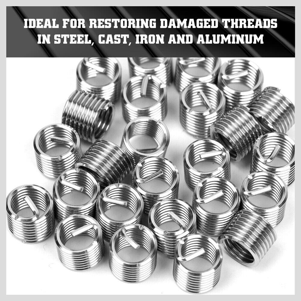 131Pack Metric Thread Repair HSS Drill Helicoil Heli Coil Tap