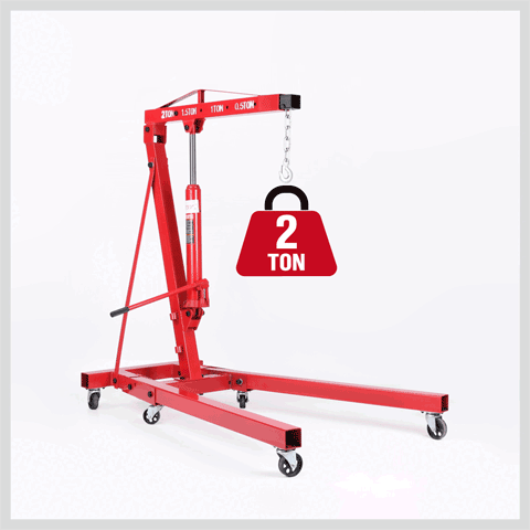 2-Ton Hydraulic Engine Crane Foldable Hoist Stand for Mobile Garage