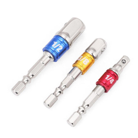 3Pack Socket Bit Adaptor Drill Nut Driver Power Extension Bars