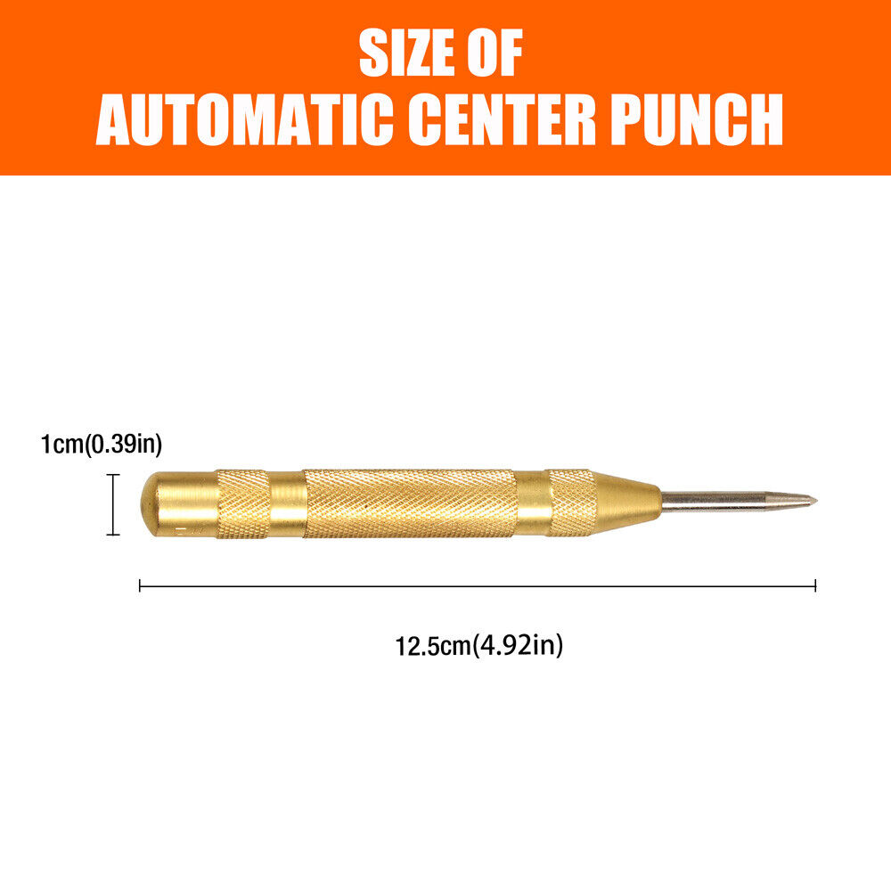 125mm/5" Automatic Centre Punch Adjustable Spring Loaded Metal Drill Tool
