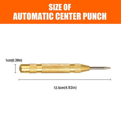 125mm/5" Automatic Centre Punch Adjustable Spring Loaded Metal Drill Tool
